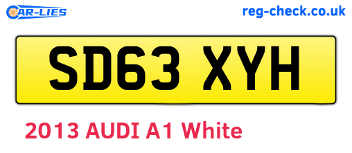 SD63XYH are the vehicle registration plates.