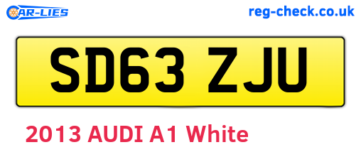 SD63ZJU are the vehicle registration plates.