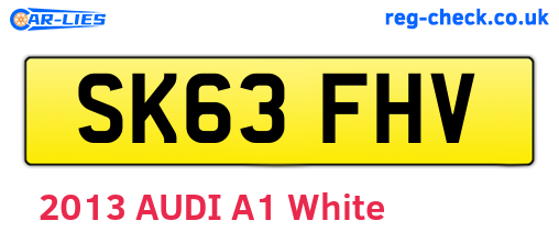 SK63FHV are the vehicle registration plates.
