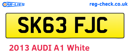 SK63FJC are the vehicle registration plates.