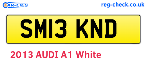 SM13KND are the vehicle registration plates.