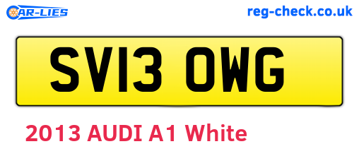 SV13OWG are the vehicle registration plates.