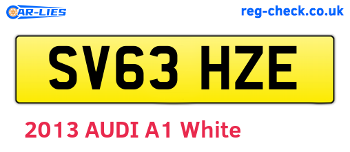SV63HZE are the vehicle registration plates.