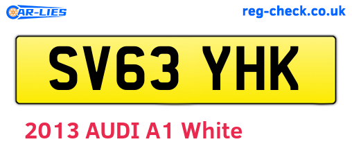 SV63YHK are the vehicle registration plates.