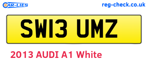 SW13UMZ are the vehicle registration plates.