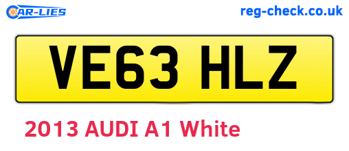 VE63HLZ are the vehicle registration plates.