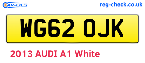 WG62OJK are the vehicle registration plates.