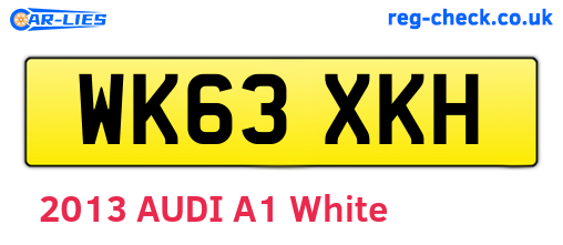 WK63XKH are the vehicle registration plates.