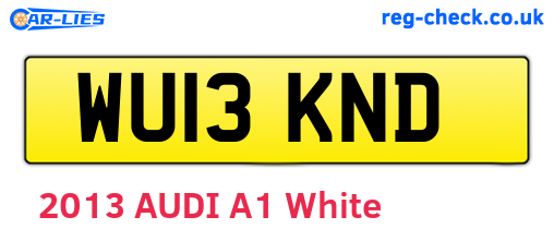 WU13KND are the vehicle registration plates.