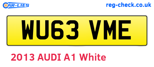 WU63VME are the vehicle registration plates.