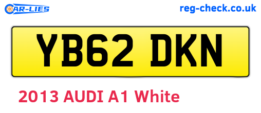 YB62DKN are the vehicle registration plates.