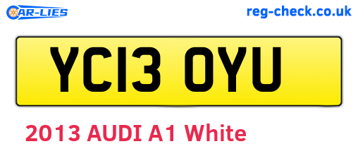 YC13OYU are the vehicle registration plates.