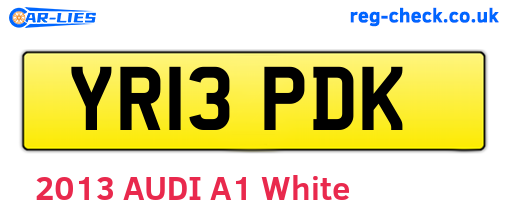 YR13PDK are the vehicle registration plates.