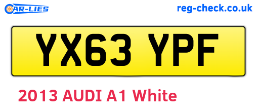 YX63YPF are the vehicle registration plates.