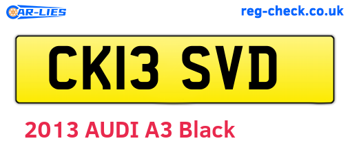 CK13SVD are the vehicle registration plates.