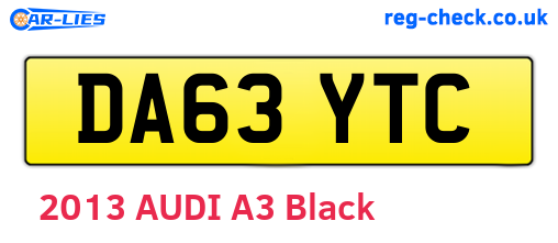 DA63YTC are the vehicle registration plates.
