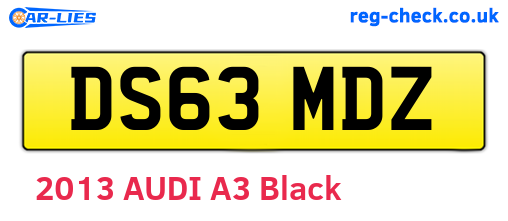 DS63MDZ are the vehicle registration plates.
