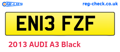 EN13FZF are the vehicle registration plates.