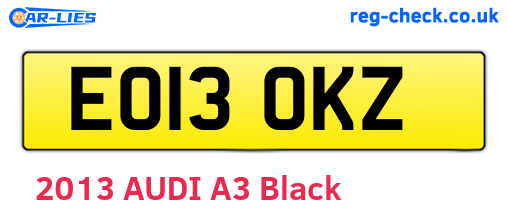 EO13OKZ are the vehicle registration plates.