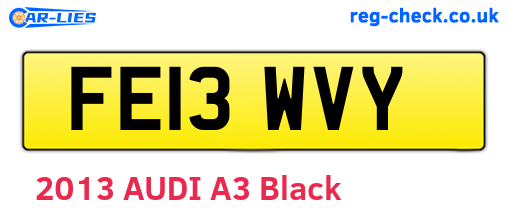 FE13WVY are the vehicle registration plates.