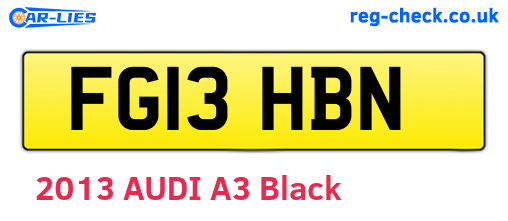 FG13HBN are the vehicle registration plates.