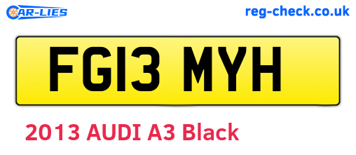 FG13MYH are the vehicle registration plates.