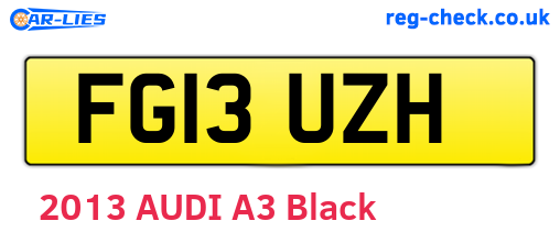FG13UZH are the vehicle registration plates.