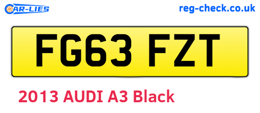 FG63FZT are the vehicle registration plates.