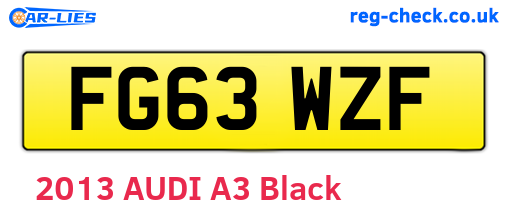 FG63WZF are the vehicle registration plates.