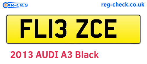 FL13ZCE are the vehicle registration plates.