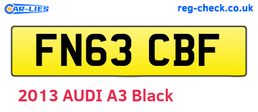 FN63CBF are the vehicle registration plates.