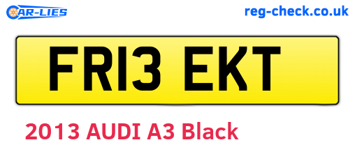 FR13EKT are the vehicle registration plates.