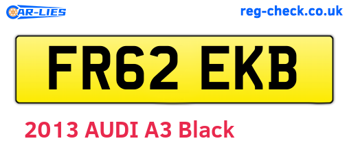 FR62EKB are the vehicle registration plates.