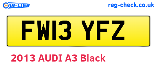 FW13YFZ are the vehicle registration plates.