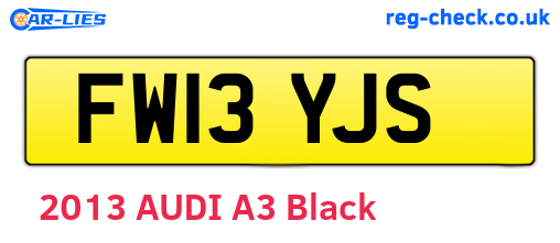 FW13YJS are the vehicle registration plates.