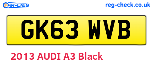 GK63WVB are the vehicle registration plates.