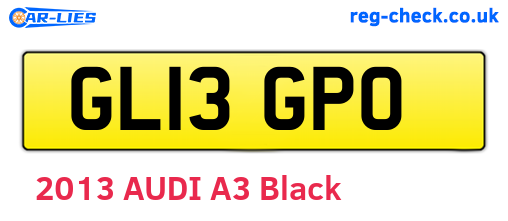 GL13GPO are the vehicle registration plates.