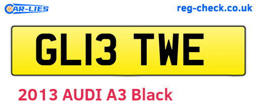 GL13TWE are the vehicle registration plates.