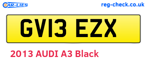 GV13EZX are the vehicle registration plates.