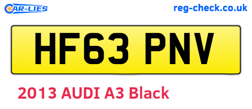 HF63PNV are the vehicle registration plates.