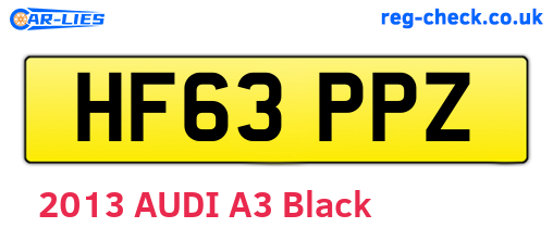 HF63PPZ are the vehicle registration plates.