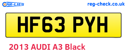 HF63PYH are the vehicle registration plates.