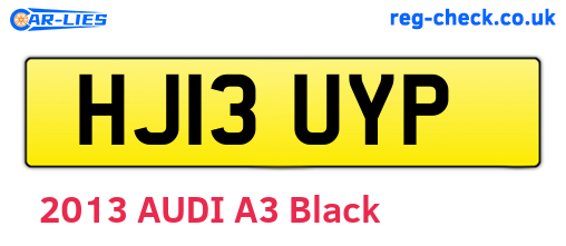 HJ13UYP are the vehicle registration plates.