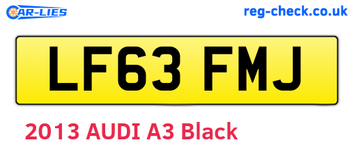 LF63FMJ are the vehicle registration plates.