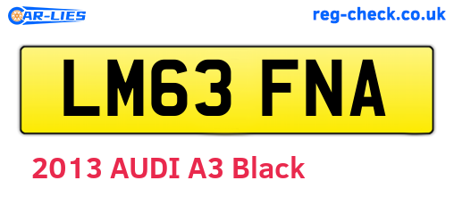 LM63FNA are the vehicle registration plates.