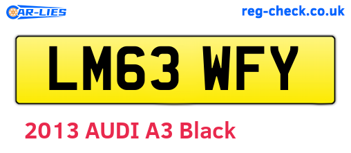 LM63WFY are the vehicle registration plates.