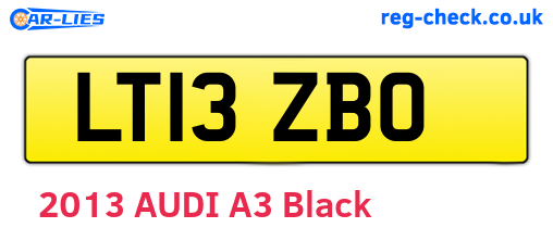 LT13ZBO are the vehicle registration plates.