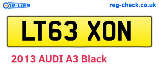 LT63XON are the vehicle registration plates.