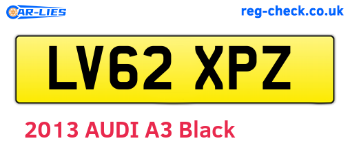 LV62XPZ are the vehicle registration plates.