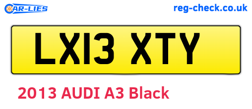 LX13XTY are the vehicle registration plates.